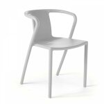 Oviala - fauteuil de jardin design en plastique blanc Oviala - fauteuil de jardin design en plastique blanc