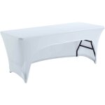 Mob event pro - nappe housse avec ouverture pour table pliante 180cm blanche