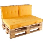 Pack salon de jardin palettes et cousinage jaune
