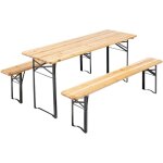 Mob event pro - set de table et bancs brasserie en bois 180 cm