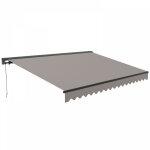 Oviala - store banne semi - intgral 2, 5x2m en aluminium taupe