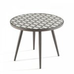 Oviala - table basse ronde motif mosaic en céramique - tivoli Oviala - table basse ronde motif mosaic en céramique - tivoli