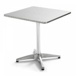 Table carr�e en aluminium gris