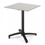 Oviala - table de jardin 70 cm inclinable beton gris clair