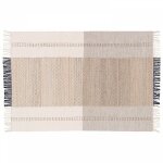 Oviala - tapis en laine et jute tissé à plat à motifs géométriques 120 x 170 cm Oviala - tapis en laine et jute tissé à plat à motifs géométriques 120 x 170 cm