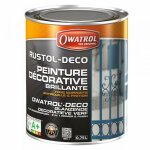 Owatrol - peinture décorative antirouille rustol deco brillante au ral 0, 75l multi supports ral: 9005 ... Owatrol - peinture décorative antirouille rustol deco brillante au ral 0, 75l multi supports ral: 9005 ...