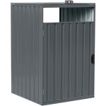 Axi owen cache poubelle m�tallique anthracite / acier galvanis� r�sistant aux intemp�ries - abri poubelle ...