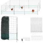 Oxeo - filet de cloture à poule 30m - avec porte d'accès - 10 piquets renforcés double pointes - hauteur ... Oxeo - filet de cloture à poule 30m - avec porte d'accès - 10 piquets renforcés double pointes - hauteur ...