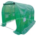 Oxeo - serre de jardin tunnel 6m - bche arme renforc 3 x 2 x 2m - structure acier - porte zippe ...