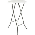 Table mange debout pliable diamtre 60cm hauteur 110cm - table haute pliante de bar - plateau rsine ...