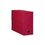 Oxford - bote de classement carton papier grain toile dos 12 cm - rouge - lot de 5