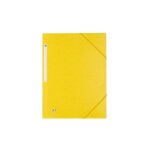 Chemise  lastique 3 rabats oxford 24 x 32 cm dos 2 cm - couleurs classiques jaune - lot de 10