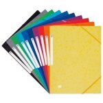 Chemises  lastique en carton au format a4 - dos 2  3 cm oxford assorties - lot de 10