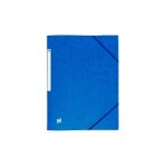 Oxford - chemises  lastique en carton au format a4 - dos 2  3 cm bleu - lot de 10