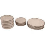 Service de table en porcelaine dinner 18 pices cannelle