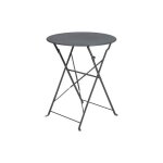 Imagin - table de jardin pliante - 2 places - gris anthracite - capri