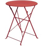 Ozalide - table de jardin pliante - 2 places - bordeaux - capri