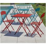 Ozalide - table de jardin pliante - 2 places - bordeaux - florence