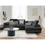 Bestmobilier - pablo - canap d'angle droit - 5 places - convertible avec coffre et ttires rglables ...
