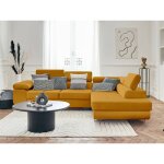 Bestmobilier - pablo - canap d'angle droit - 5 places - convertible avec coffre et ttires rglables ...