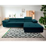 Bestmobilier - pablo - canap d'angle droit - 6 places - convertible avec coffre et ttires rglables ...