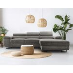Bestmobilier - pablo - canap� d'angle droit - 6 places - convertible avec coffre et t�ti�res r�glables ...