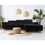 Bestmobilier - pablo - canap d'angle droit - 6 places - convertible avec coffre et ttires rglables ...