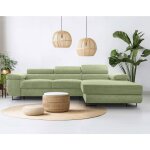 Bestmobilier - pablo - canap d'angle droit - 6 places - convertible avec coffre et ttires rglables ...