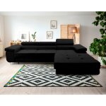 Bestmobilier - pablo - canap d'angle droit - 6 places - convertible avec coffre et ttires rglables ...