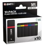 Pack de 10 cls 16 go usb a 2. 0 emtec k100