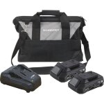 Schneider - pack 2 batteries 2ah + chargeur rapide + sac de rangement s50560