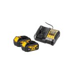 Pack 2 batteries dewalt xr 18v 4ah li - ion + chargeur - dcb1104m2 - qw Pack 2 batteries dewalt xr 18v 4ah li - ion + chargeur - dcb1104m2 - qw