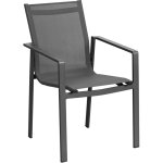 Lot de 2 chaises de jardin en aluminium eika sklum gris graphite