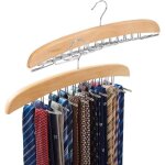 Pack de 2 - cintres porte - cravates en crochet en m�tal plaqu� avec chrome, organisateur de ceintures, ...