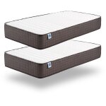 Pack de 2 matelas titanium 70x190 cm - soutien blue latex - mousse � m�moire de forme hr - noyau de polyur�tha ...