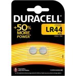 Pack de 2 piles bouton alcalines duracell lr44. v13ga bl
