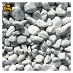 Pack 200kg galet de marbre blanc de carrare  25 / 40 mm (8 sacs x 25kg) - livraison standard