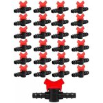 [pack 25] vanne de commutateur d'irrigation � goutte, interrupteur de vanne de tuyau 16mm, cl� de passe. ...