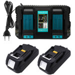 (pack de 3) 2x batterie pour makita 18v 1, 5ah bl1815 bl1850b bl1840b bl1830b bl1815n lxt400 + dc18rd ...