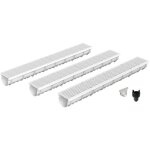 Mea - pack de 3 : caniveau extérieur avec grille en plastique recyclé gris decoline - caniveaux pour ... Mea - pack de 3 : caniveau extérieur avec grille en plastique recyclé gris decoline - caniveaux pour ...