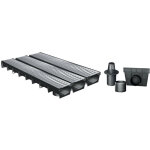 Pack de 3 : caniveau extérieur avec grille en acier galvanisé classe a15 meapark - caniveaux pour terrasse, ... Pack de 3 : caniveau extérieur avec grille en acier galvanisé classe a15 meapark - caniveaux pour terrasse, ...