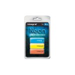 Pack de 3 clés usb 2. 0 intégral infd16gbneonblylor bleue / jaune / orange 16 go Pack de 3 clés usb 2. 0 intégral infd16gbneonblylor bleue / jaune / orange 16 go