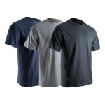 Pack 3 t - shirts manches courtes lyon lma 9162c - gris / noir / bleu - 2xl