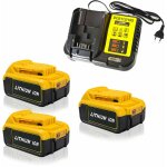 Pack de 4) 3x batterie pour dewalt dcb184 dcb184b - xj dcb180 dcb181 dcb182 dcb183 dcb185 18v xr power ...