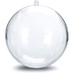 Inferramenta - pack de 4 boules transparentes 6 cm en plexiglas pour sapin de noel de'coupage de de'coration ...