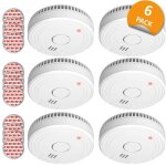 Pack de 6 d�tecteurs de fum�e elro fs1805 avec aimant et batterie de 5 ans - blanc