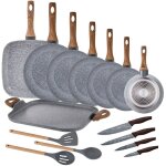 Pack 7 poles  frire + plancha / griddle + couteaux de cuisine + ustensiles de cuisine san ignacio daimiel ...