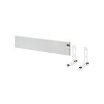 Adax - pack radiateur lectrique blanc - 1200 w - 1450x200x90mm - neo basic nl12 kdt - pieds pour radiateur ...