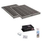 Antarion - pack 2x panneaux solaire 120w + kit de pose avec r�gulateur mppt 320w 20a