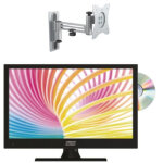 Pack antarion tv led 15. 6  39cm hd tnt + support tv camping car 180� charge max 15kg